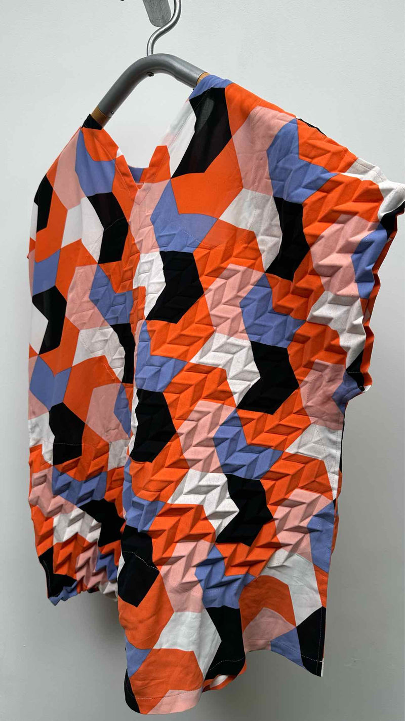 Issey Miyake S/S Asymmetrical Geometric Strech Pleats Top