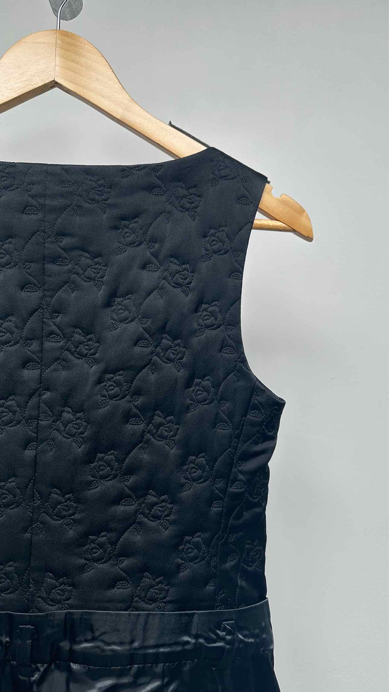 Tricot Comme Des Garçons N/S Floral-quilted Silk Hybrid Dress