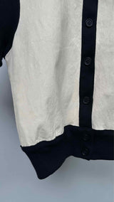 Orseund Iris S/S Front-leather Knit Top