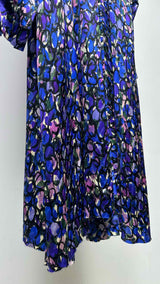 Balenciaga L/S Printed Silk Maxi Dress