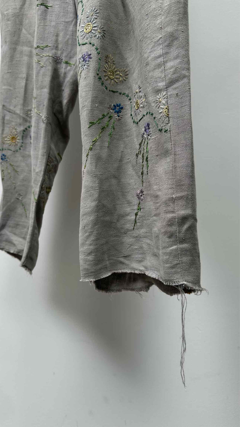By Walid Floral-embroidered Easy Pants