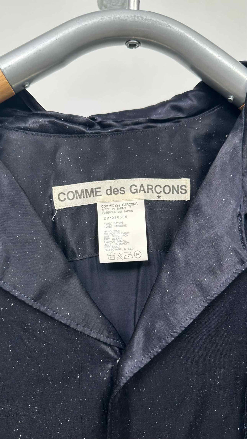 Comme Des Garcons Big-Collar Satin Long Shirt