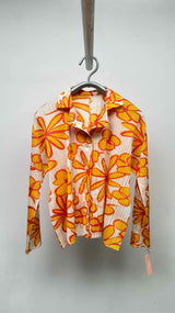 Pleats Please Floral Pleated  Shirt