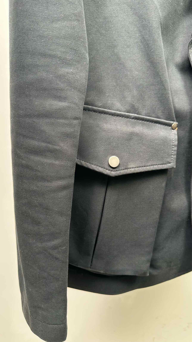 Margiela Leather Canvas Trench Jacket
