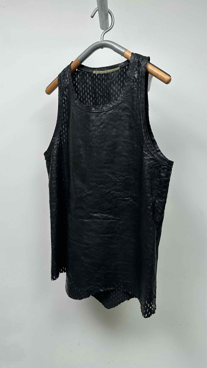 Carol Christian Poell Perforated-leather Object-dye Vest