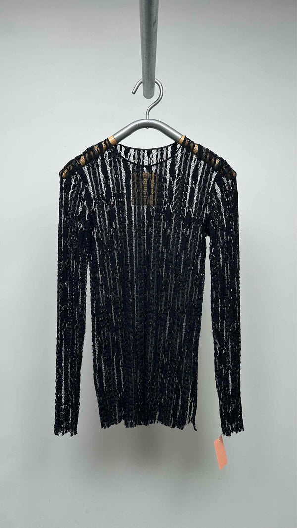 Uma Wang L/S Stripe Mesh Top