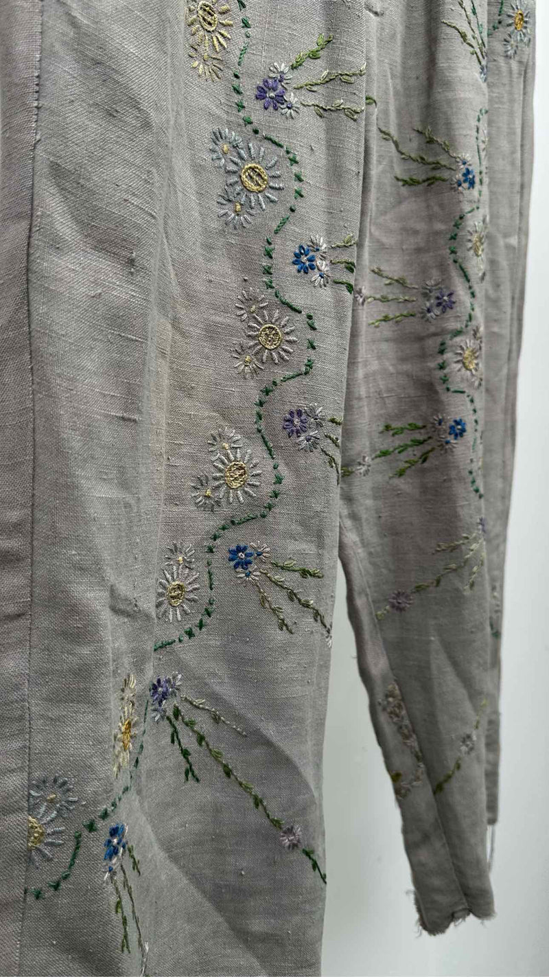 By Walid Floral-embroidered Easy Pants