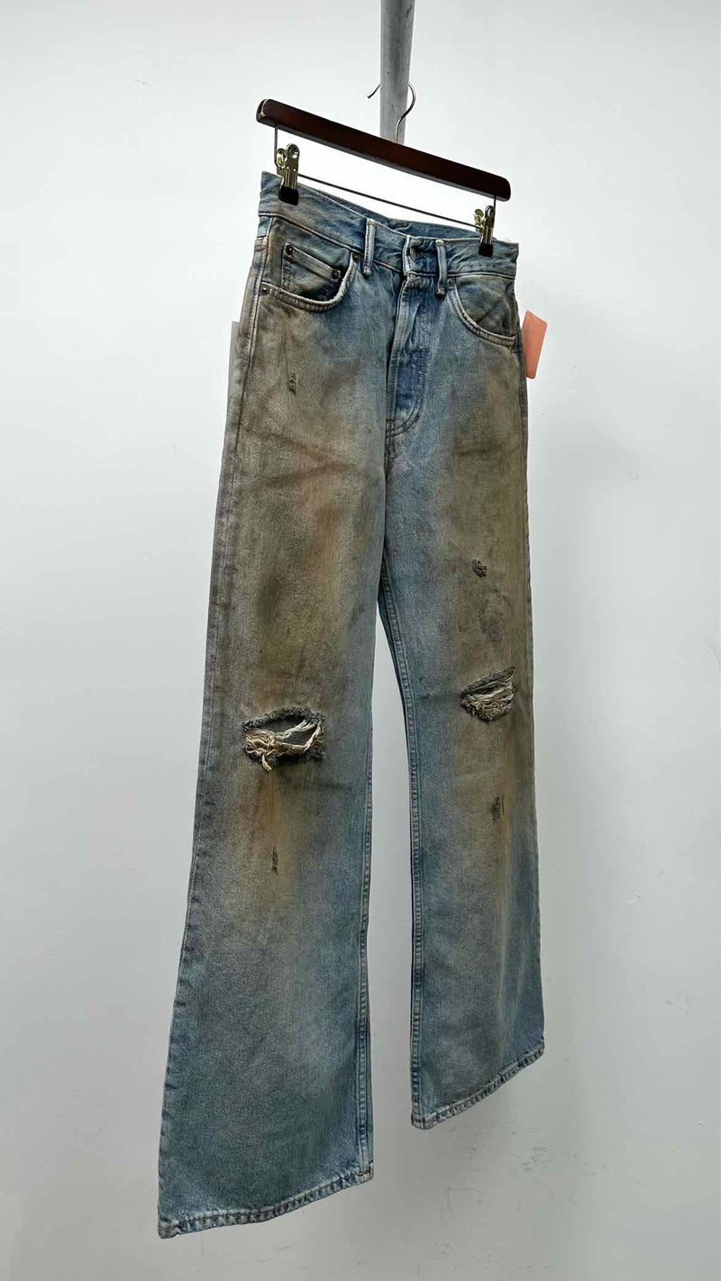 Acne Studios 202TM Distressed Penicillin Wide Jeans