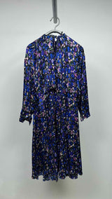 Balenciaga L/S Printed Silk Maxi Dress