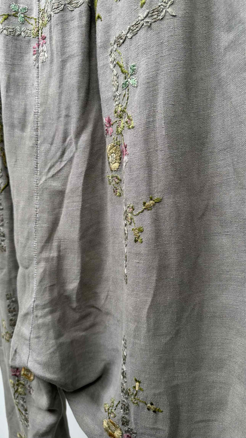 By Walid Floral-embroidered Easy Pants