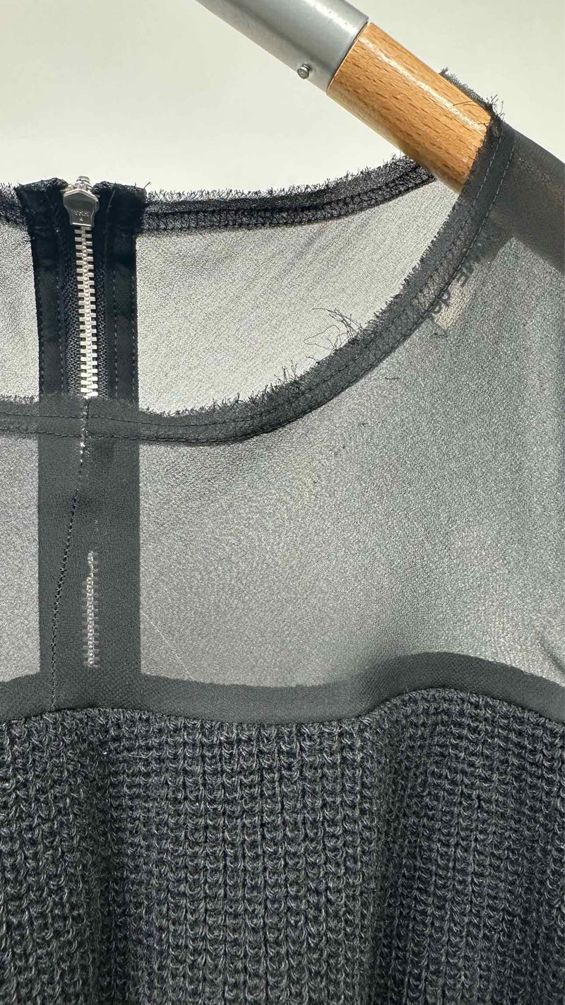 Comme Des Garcons L/S Sheer Knit Hybrid Top