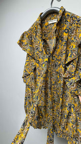 Balenciaga N/S Frill Paisley Blouse
