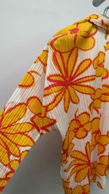 Pleats Please Floral Pleated  Shirt