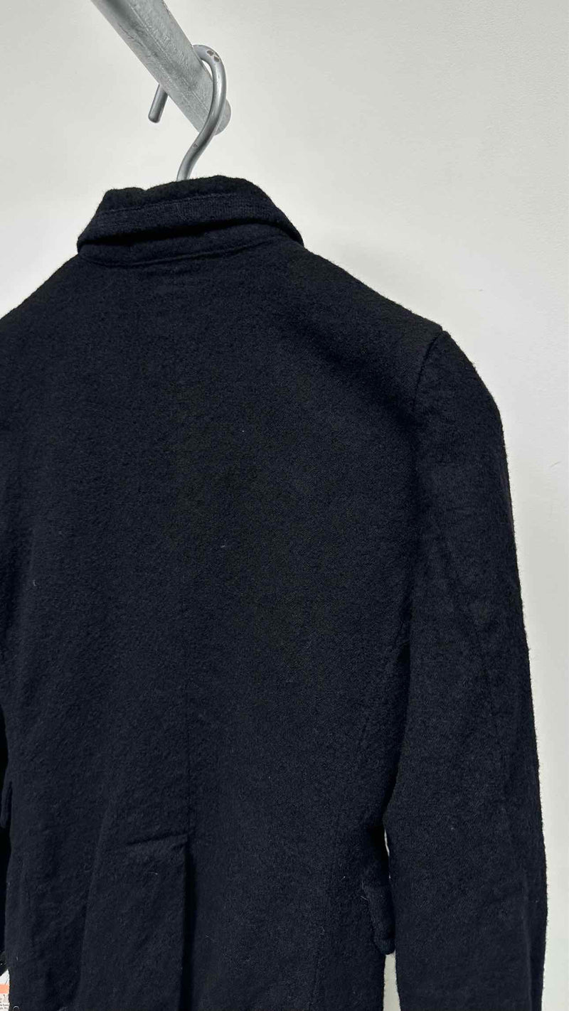 Black Comme Des Garçons Faux-Fur Wool Jacket