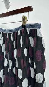 Y's Asymmetrical Polka-dot Layered Skirt