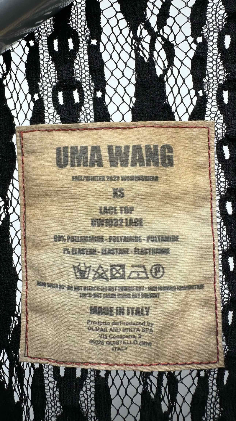 Uma Wang L/S Stripe Mesh Top