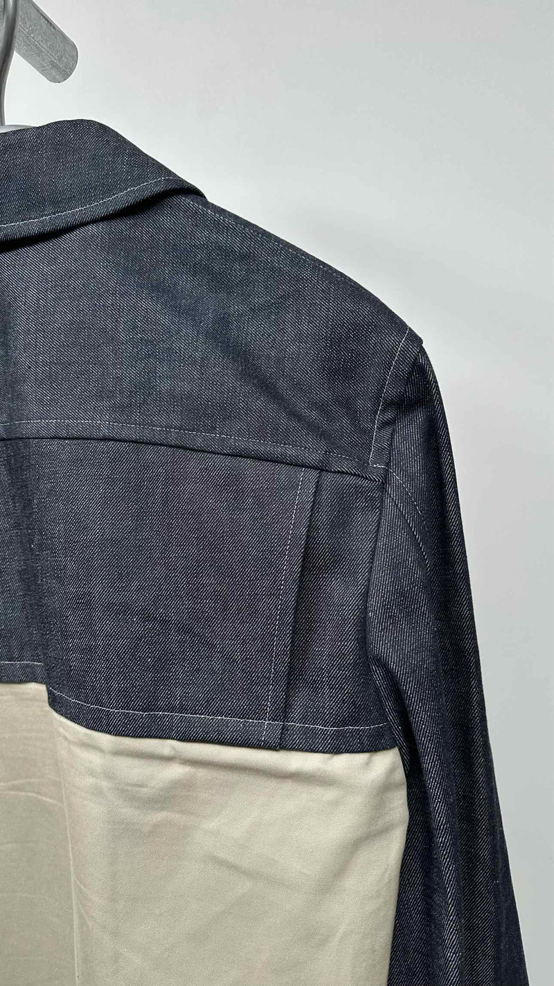 Comme Des Garcons Homme Plus Zip-up Denim Hybrid Jacket