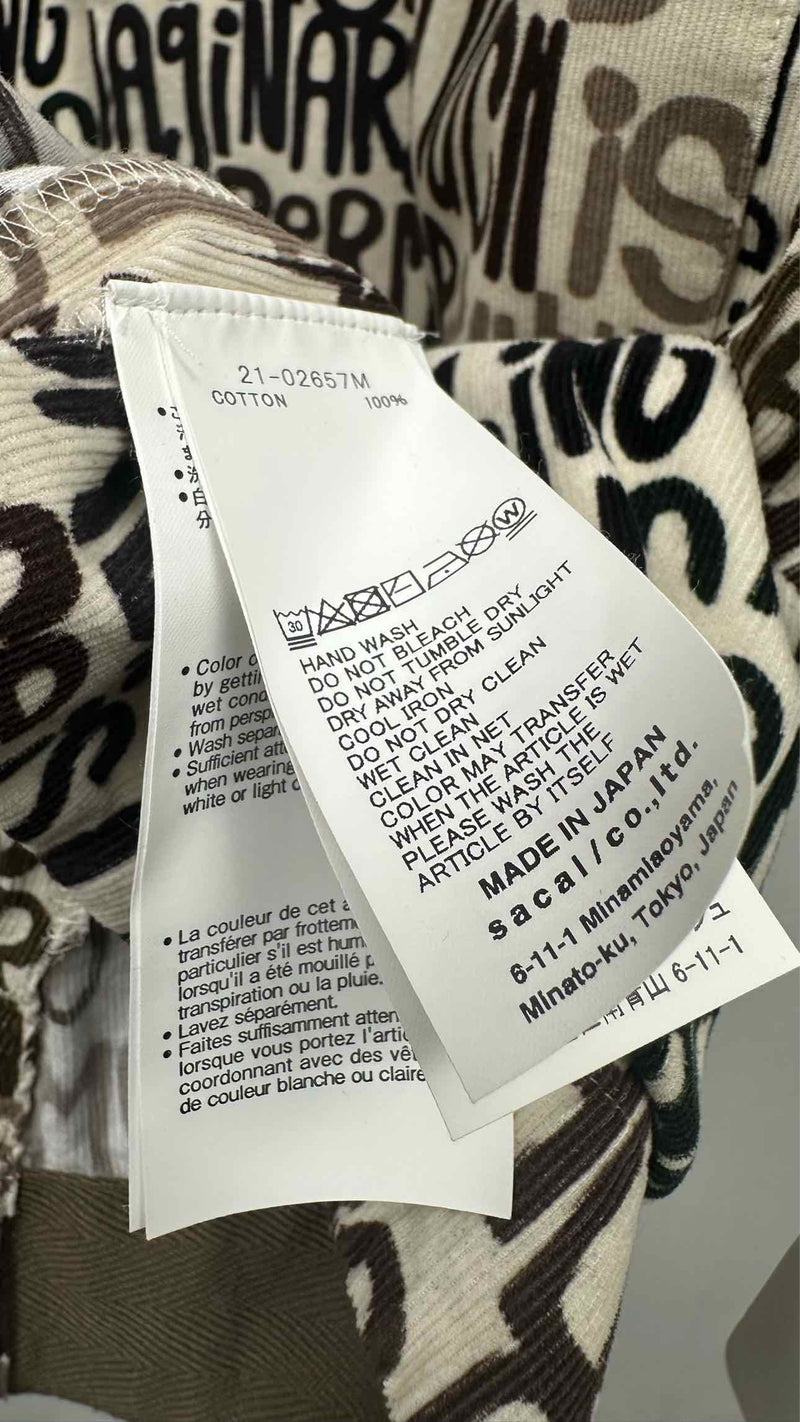 Sacai Printed Corduroy S/S Shirt