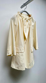 Comme Des Garcons Gathered Collar Light Jacket