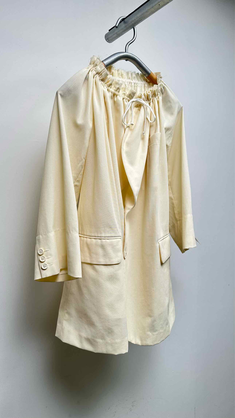 Comme Des Garcons Gathered Collar Light Jacket