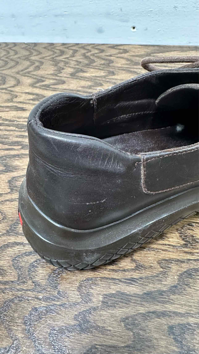 PRADA Sport Leather Square Sneakers