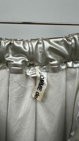 Comme Des Garcons Faux-Leather Pleated Wide Skirt