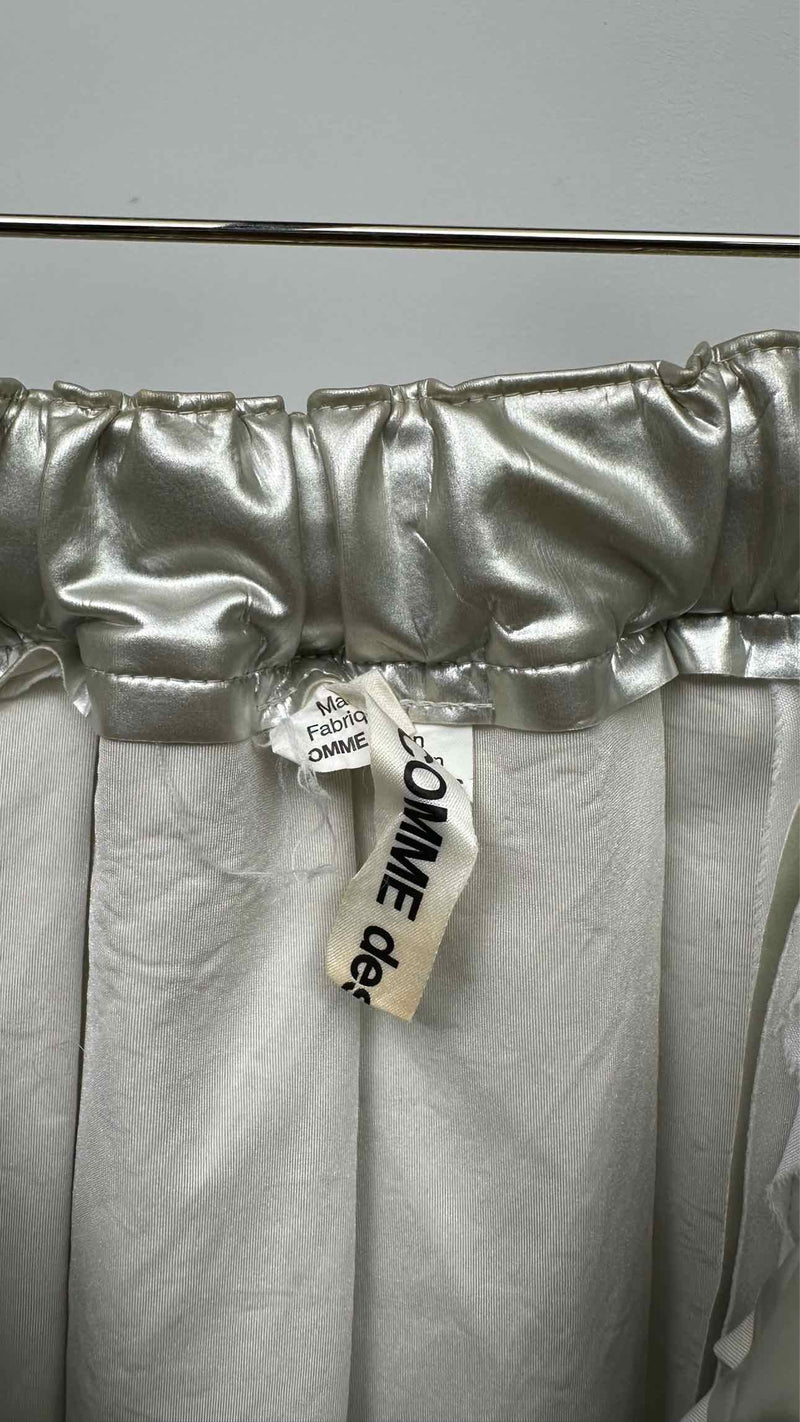 Comme Des Garcons Faux-Leather Pleated Wide Skirt