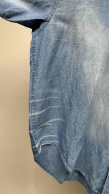 Acne Studios Back Logo Stamp Denim Linen Shirt