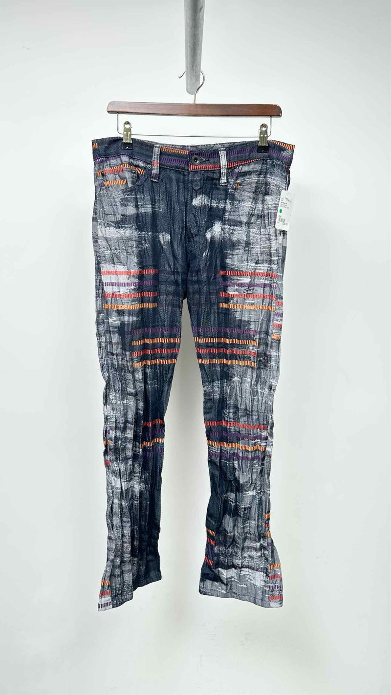 Issey Miyake Men Pressed Printed Pants
