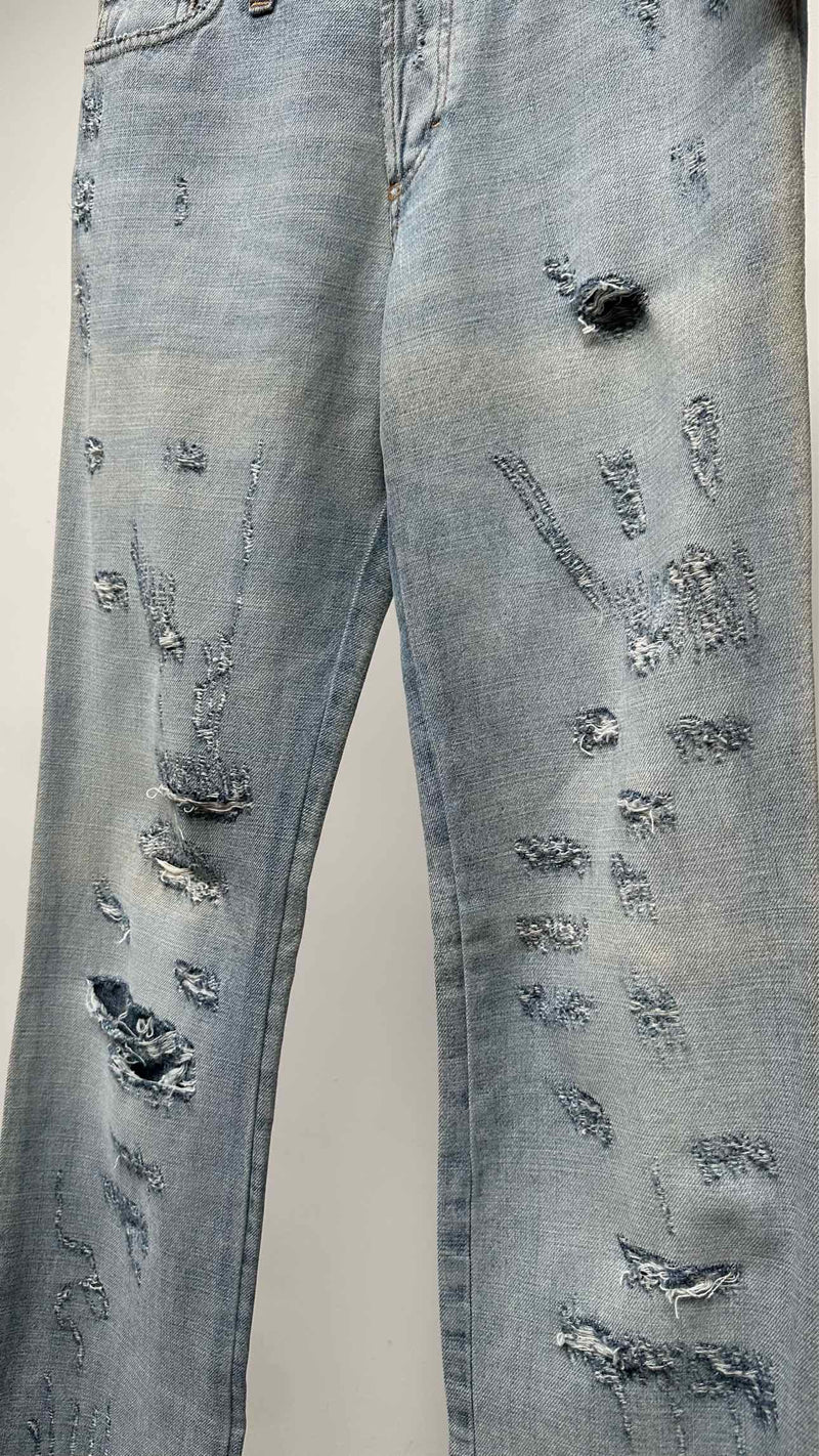 Dolce & Gabbana X DC Comics Distressed Superman Patch Jeans