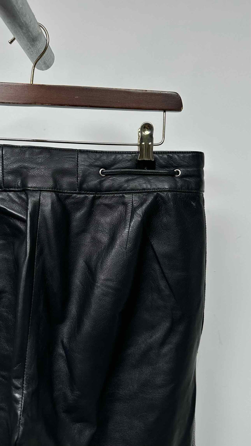 Fendi Drawsring Leather Cargo Pants