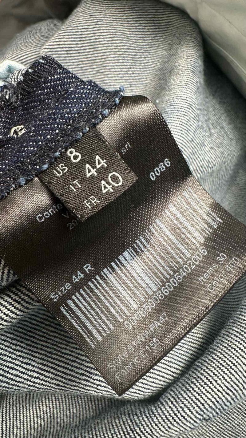 Calvin Klein 205W39NYC Center-Seam Side-Velvet Jeans