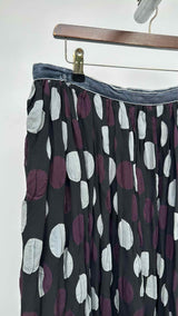 Y's Asymmetrical Polka-dot Layered Skirt