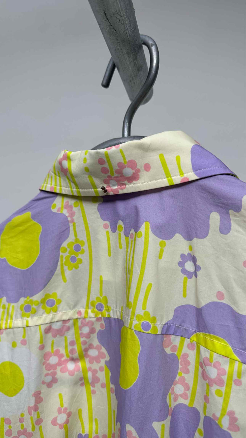 Sportmax Belted Floral Oversized Shirt Dress