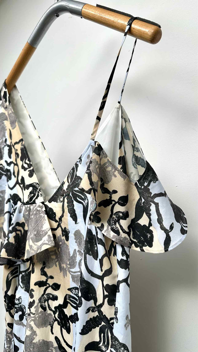 Adeam N/S Asymmetrical Floral Long Dress