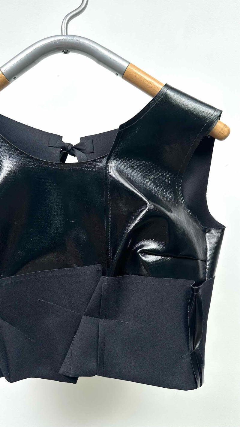 Comme Des Garcons N/S Back-open Folded Cropped Top