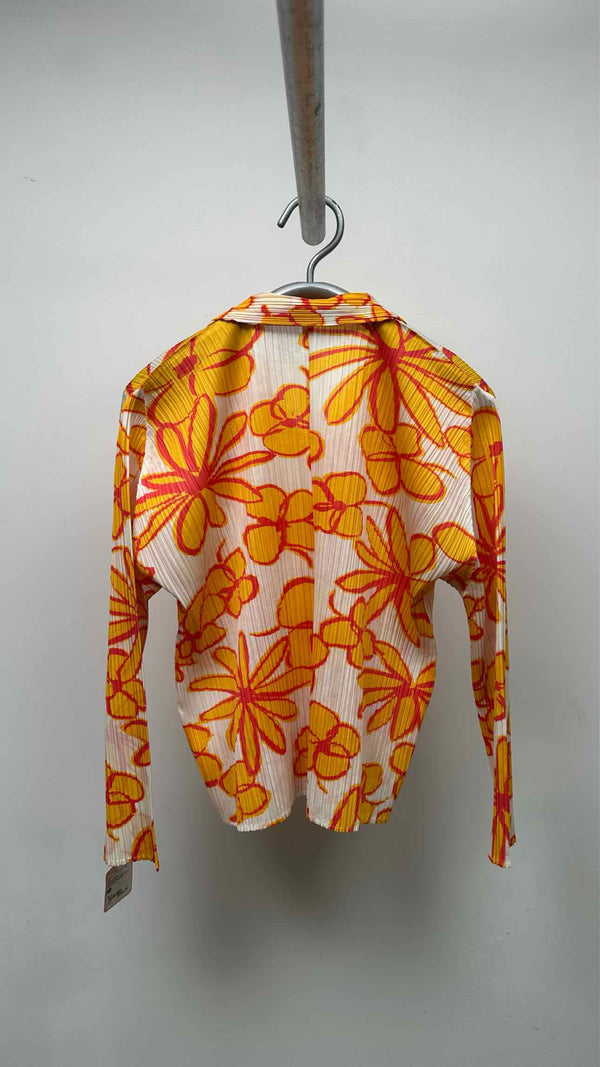 Pleats Please Floral Pleated  Shirt