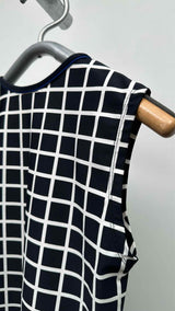 Issey Miyake N/S Plaid Hybrid Top