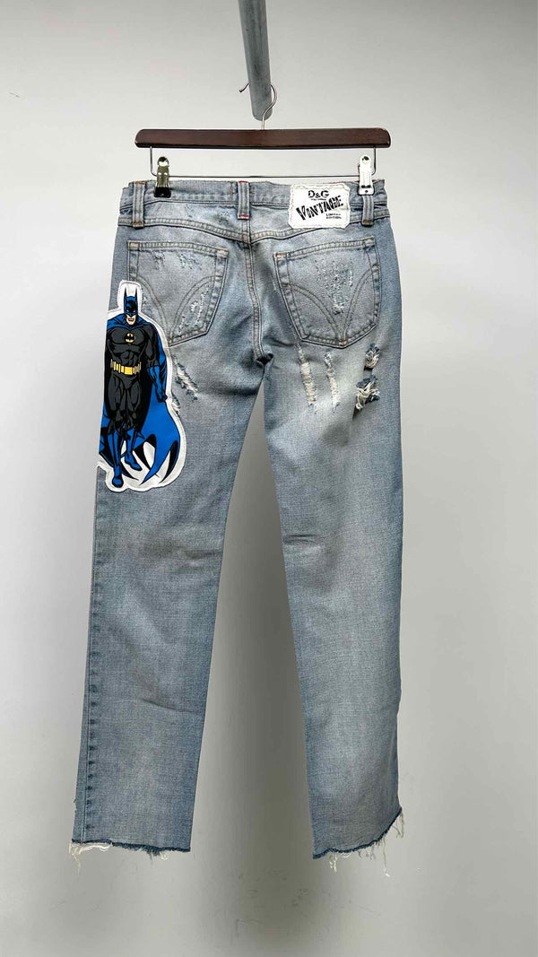 Dolce & Gabbana X DC Comics Distressed Badman Patch Jeans