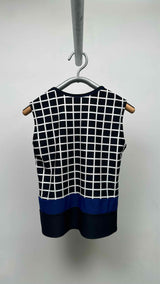 Issey Miyake N/S Plaid Hybrid Top