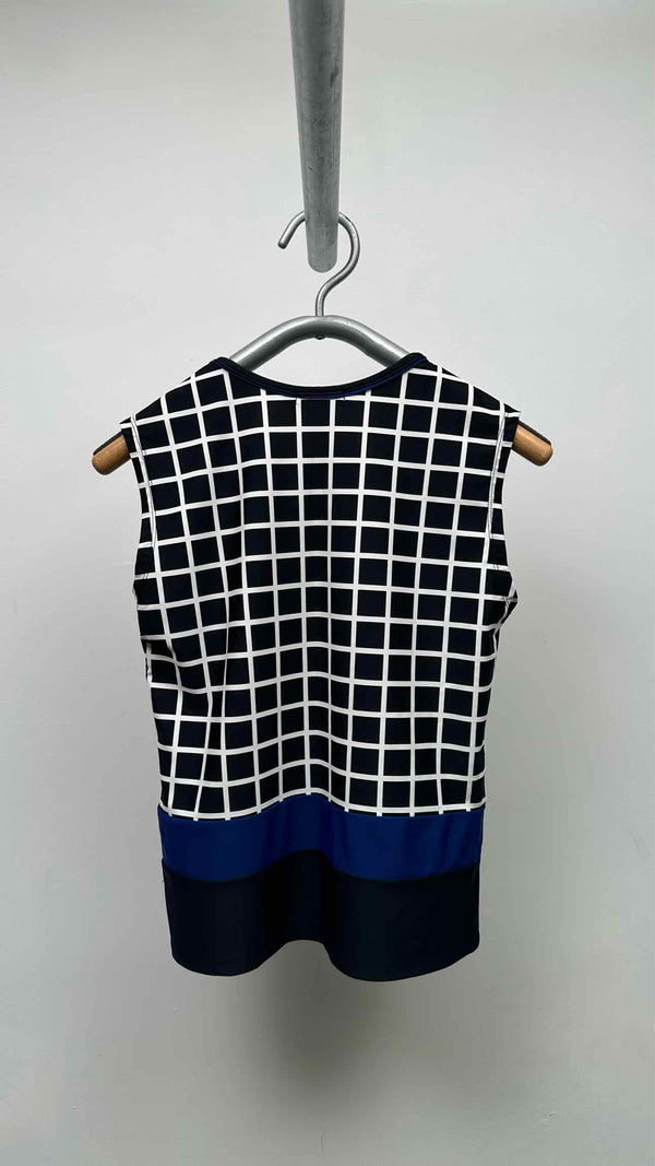 Issey Miyake N/S Plaid Hybrid Top