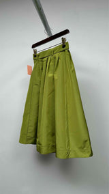 PRADA Pleated Belted Wide Skirt