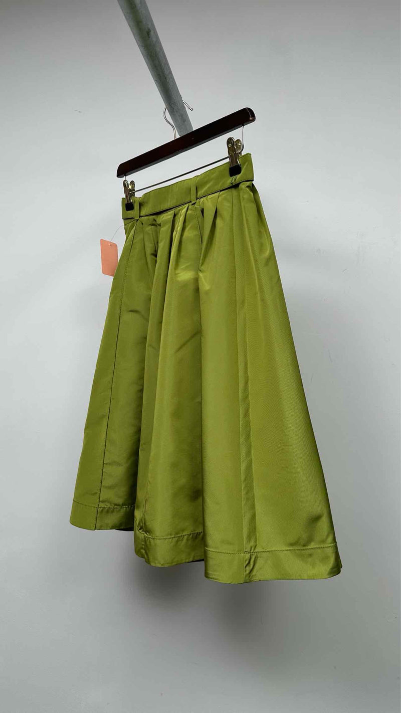 PRADA Pleated Belted Wide Skirt