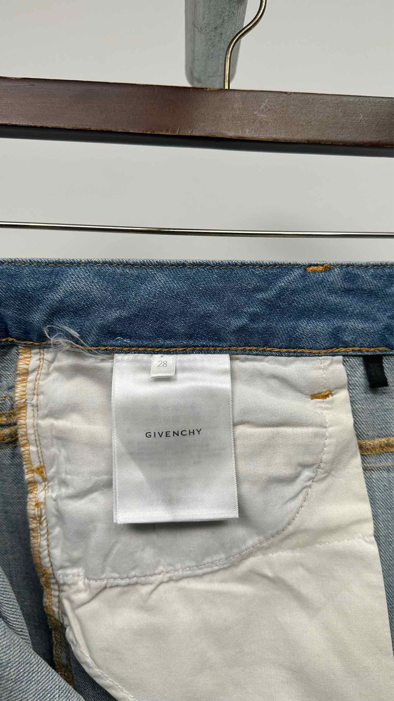 Givenchy Distressed Waist Docking Wide Jeans