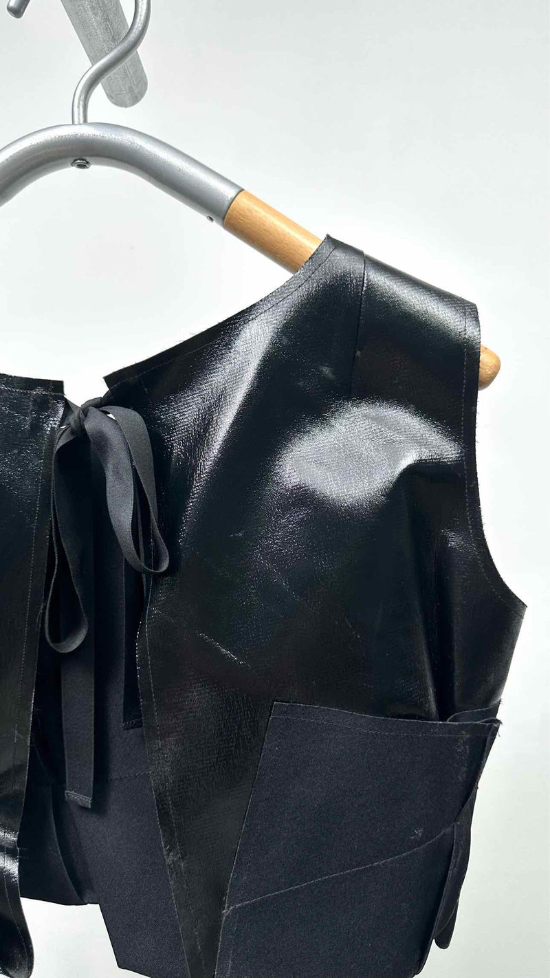 Comme Des Garcons N/S Back-open Folded Cropped Top
