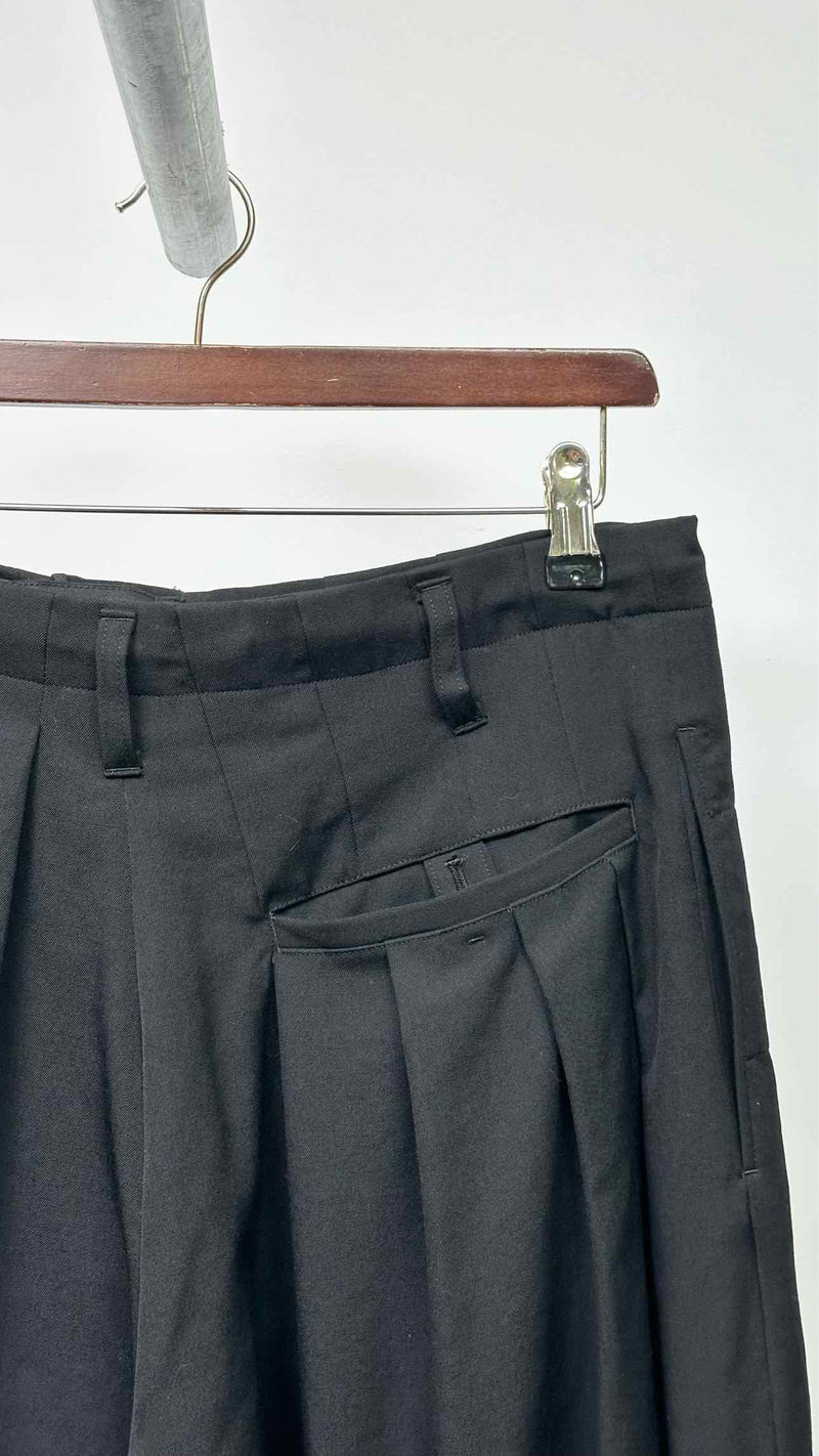 Yohji Yamamoto Pour Homme Cropped Pleated Balloon Wide Pants
