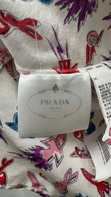 PRADA Rabbit Printed Silk Shirt