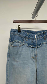 Givenchy Distressed Waist Docking Wide Jeans