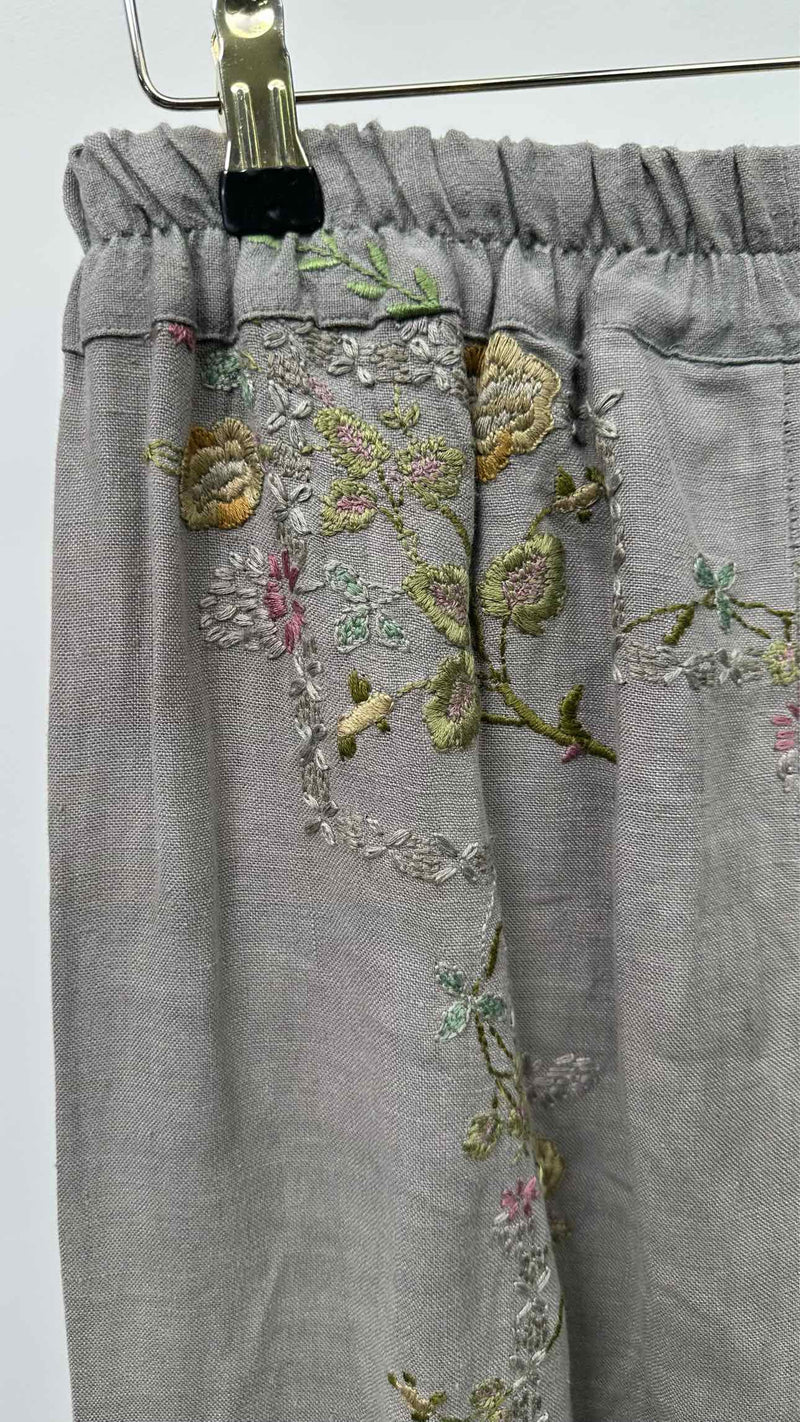 By Walid Floral-embroidered Easy Pants