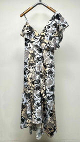 Adeam N/S Asymmetrical Floral Long Dress